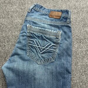 BKE Buckle Derek Straight Leg Jeans Mens 33 Blue Medium Wash Denim